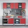 8-Piece Workbench Set in Red Steel by , Work tables - Ref: Foro24-3321497, Price: 615,68 €, Discount: %