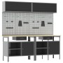 Set de Banco de Trabajo de 8 Piezas en Acero Negro de , Mesas de trabajo - Ref: Foro24-3321498, Precio: 634,32 €, Descuento: %