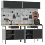 8-Piece Workbench Set in Black Steel by , Work tables - Ref: Foro24-3321498, Price: 646,07 €, Discount: %