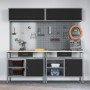 8-Piece Workbench Set in Black Steel by , Work tables - Ref: Foro24-3321498, Price: 646,07 €, Discount: %