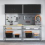 8-piece workbench set in gray steel by , Work tables - Ref: Foro24-3321500, Price: 431,44 €, Discount: %