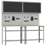 8-piece workbench set in gray steel by , Work tables - Ref: Foro24-3321500, Price: 431,44 €, Discount: %