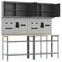 8-piece workbench set in gray steel by , Work tables - Ref: Foro24-3321500, Price: 431,44 €, Discount: %