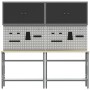 8-piece workbench set in gray steel by , Work tables - Ref: Foro24-3321500, Price: 431,44 €, Discount: %
