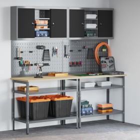 8-teiliges Werkbank-Set Stahlgrau von , Arbeitstische - Ref: Foro24-3321502, Preis: 430,46 €, Rabatt: %