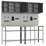 Conjunto de Banco de Trabajo de 8 Piezas Gris Acero de , Mesas de trabajo - Ref: Foro24-3321502, Precio: 433,35 €, Descuento: %