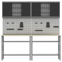 Conjunto de Banco de Trabajo de 8 Piezas Gris Acero de , Mesas de trabajo - Ref: Foro24-3321502, Precio: 433,35 €, Descuento: %