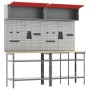 8-piece gray steel workbench set by , Work tables - Ref: Foro24-3321505, Price: 452,39 €, Discount: %