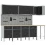 Set de Armario y Tablero de Perforación de 12 Piezas Negro MDF y Metal de , Mesas de trabajo - Ref: Foro24-3321506, Precio: 9...