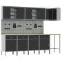 12-Piece Set for Work Cabinet and Tool Panel Black MDF and Metal by , Work tables - Ref: Foro24-3321508, Price: 961,42 €, Dis...