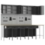 12-Piece Set for Work Cabinet and Tool Panel Black MDF and Metal by , Work tables - Ref: Foro24-3321508, Price: 961,42 €, Dis...