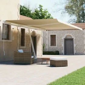 Cream automatic standing awning 600x300 cm by vidaXL, Awnings - Ref: Foro24-3069607, Price: 638,23 €, Discount: %