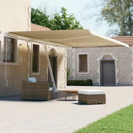 Toldo de pie automático crema 600x300 cm de vidaXL, Toldos - Ref: Foro24-3069607, Precio: 648,32 €, Descuento: %