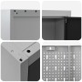 12-teiliges Set aus Gehäuse aus MDF und schwarzem Metall und perforierten Paneelen von , Arbeitstische - Ref: Foro24-3321510,...