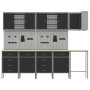 12-piece work cabinet and peg panel set in black MDF and metal by , Work tables - Ref: Foro24-3321512, Price: 964,22 €, Disco...