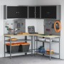 10-piece tool storage table set Black Engineered Wood and Metal by , Work tables - Ref: Foro24-3321514, Price: 561,32 €, Disc...