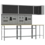 10-piece tool storage table set Black Engineered Wood and Metal by , Work tables - Ref: Foro24-3321514, Price: 561,32 €, Disc...