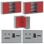 12-teiliges Schrank- und Bohrplatten-Set in Rot, MDF und Metall von , Arbeitstische - Ref: Foro24-3321513, Preis: 929,93 €, R...