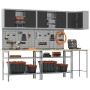 10-Piece Tool Storage Set in Black Engineered Wood and Metal by , Work tables - Ref: Foro24-3321516, Price: 557,60 €, Discoun...