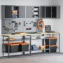 10-Piece Tool Storage Set in Black Engineered Wood and Metal by , Work tables - Ref: Foro24-3321516, Price: 557,60 €, Discoun...