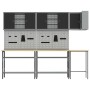 10-Piece Tool Storage Set in Black Engineered Wood and Metal by , Work tables - Ref: Foro24-3321516, Price: 557,60 €, Discoun...