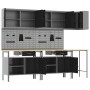 10-Piece Tool Storage Table Set Black Wood and Metal by , Work tables - Ref: Foro24-3321518, Price: 802,41 €, Discount: %