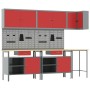 10-teiliges Werkzeugtisch-Set in Rot aus Holzwerkstoff und Metall von , Arbeitstische - Ref: Foro24-3321519, Preis: 818,13 €,...