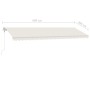 Toldo de pie automático crema 600x300 cm