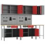 10-teiliges Werkzeugtisch-Set in Rot aus Holzwerkstoff und Metall von , Arbeitstische - Ref: Foro24-3321519, Preis: 818,13 €,...