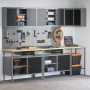 10-Piece Tool Storage Table Set Black Offset Wood and Metal by , Work tables - Ref: Foro24-3321520, Price: 794,58 €, Discount: %