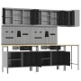 10-Piece Tool Storage Table Set Black Offset Wood and Metal by , Work tables - Ref: Foro24-3321520, Price: 794,58 €, Discount: %