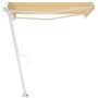 Yellow and white retractable manual foot awning 350x250 cm by vidaXL, Awnings - Ref: Foro24-3069518, Price: 512,45 €, Discoun...
