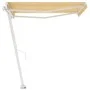 Yellow and white retractable manual foot awning 350x250 cm by vidaXL, Awnings - Ref: Foro24-3069518, Price: 494,31 €, Discoun...
