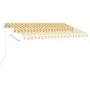 Yellow and white retractable manual foot awning 350x250 cm by vidaXL, Awnings - Ref: Foro24-3069518, Price: 494,31 €, Discoun...