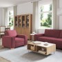 3-piece sofa set with wine red cushions by , Sofas - Ref: Foro24-3324612, Price: 629,36 €, Discount: %