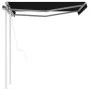 Automatic retractable awning with anthracite gray poles 3.5x2.5 m by vidaXL, Awnings - Ref: Foro24-3069929, Price: 428,65 €, ...