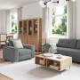 3-teilige Sofagarnitur mit dunkelgrauen Stoffkissen von , Sofas - Ref: Foro24-3324629, Preis: 637,22 €, Rabatt: %