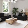 3-piece sofa set with black fabric cushions by , Sofas - Ref: Foro24-3324630, Price: 617,91 €, Discount: %