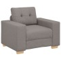 3-Piece Sofa Set with Taupe Fabric Cushions by , Sofas - Ref: Foro24-3324634, Price: 637,22 €, Discount: %