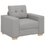 3-Piece Sofa Set with Cloud Grey Fabric Cushions by , Sofas - Ref: Foro24-3324636, Price: 633,08 €, Discount: %