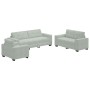 3-teilige Sofagarnitur mit Kissen aus hellgrauem Samt von , Sofas - Ref: Foro24-3324639, Preis: 634,20 €, Rabatt: %