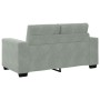 3-teilige Sofagarnitur mit Kissen aus hellgrauem Samt von , Sofas - Ref: Foro24-3324639, Preis: 634,20 €, Rabatt: %