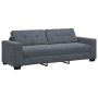 Juego de Sofás de 3 Piezas con Cojines de Terciopelo Gris Oscuro de , Sofás - Ref: Foro24-3324640, Precio: 647,66 €, Descuent...