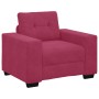 Conjunto de Sofá de 3 Piezas con Cojines de Terciopelo Rojo Vino de , Sofás - Ref: Foro24-3324643, Precio: 617,84 €, Descuent...