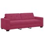 Conjunto de Sofá de 3 Piezas con Cojines de Terciopelo Rojo Vino de , Sofás - Ref: Foro24-3324643, Precio: 617,84 €, Descuent...
