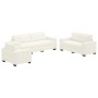 Juego de Sofá de 3 Piezas con Cojines de Terciopelo Crema de , Sofás - Ref: Foro24-3324647, Precio: 649,46 €, Descuento: %