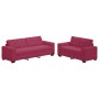 2-Piece Sofa Set with Cushions in Wine Red Velvet by , Sofas - Ref: Foro24-3324725, Price: 475,65 €, Discount: %