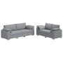 2-teilige Sofagarnitur mit hellgrauen Stoffkissen von , Sofas - Ref: Foro24-3324740, Preis: 489,17 €, Rabatt: %