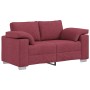 2-teilige Sofagarnitur mit Kissen aus burgunderrotem Stoff von , Sofas - Ref: Foro24-3324743, Preis: 498,45 €, Rabatt: %