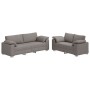 2-teilige Sofagarnitur mit Kissen aus taupefarbenem Stoff von , Sofas - Ref: Foro24-3324746, Preis: 497,72 €, Rabatt: %